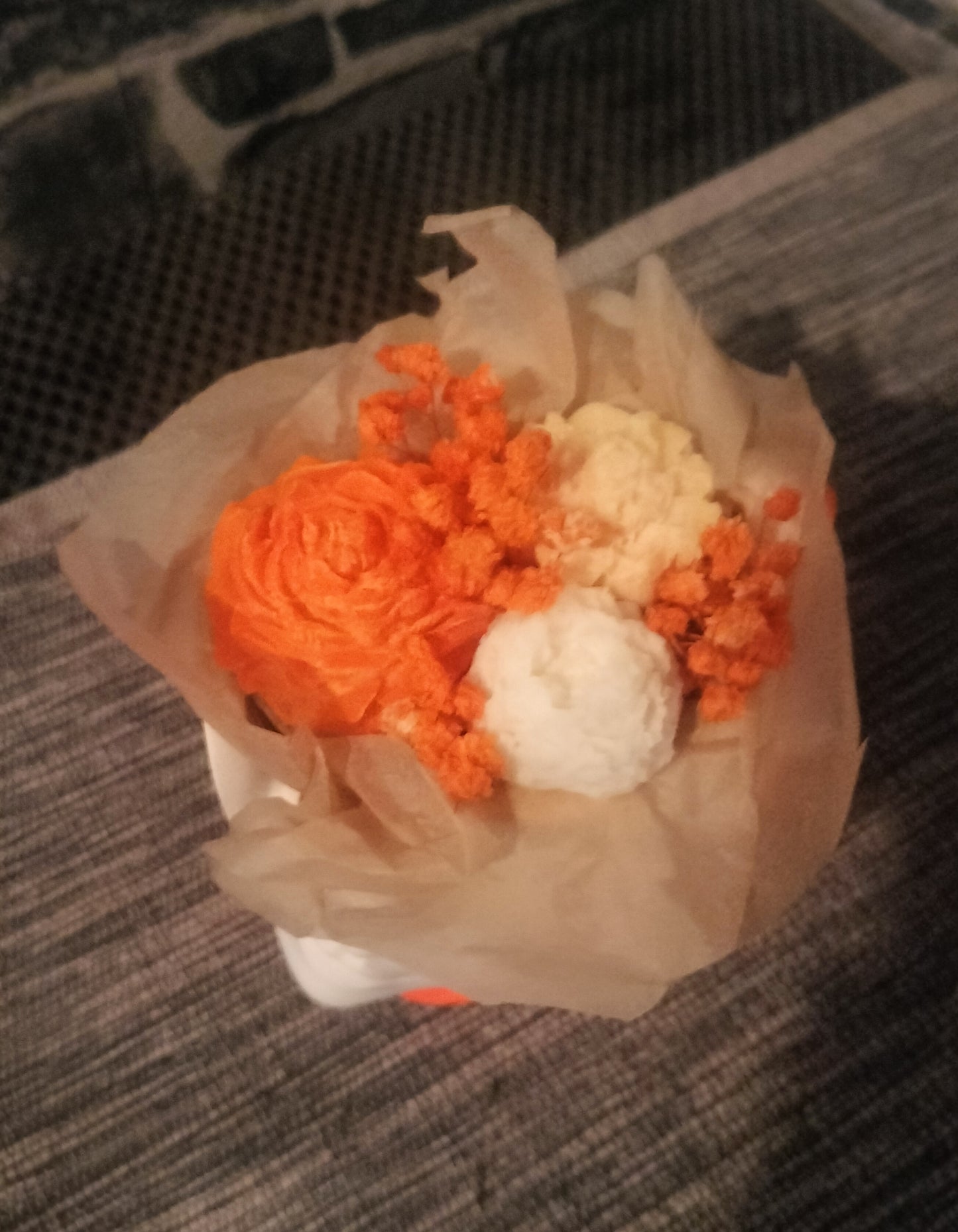 Bouquet de fleurs melon