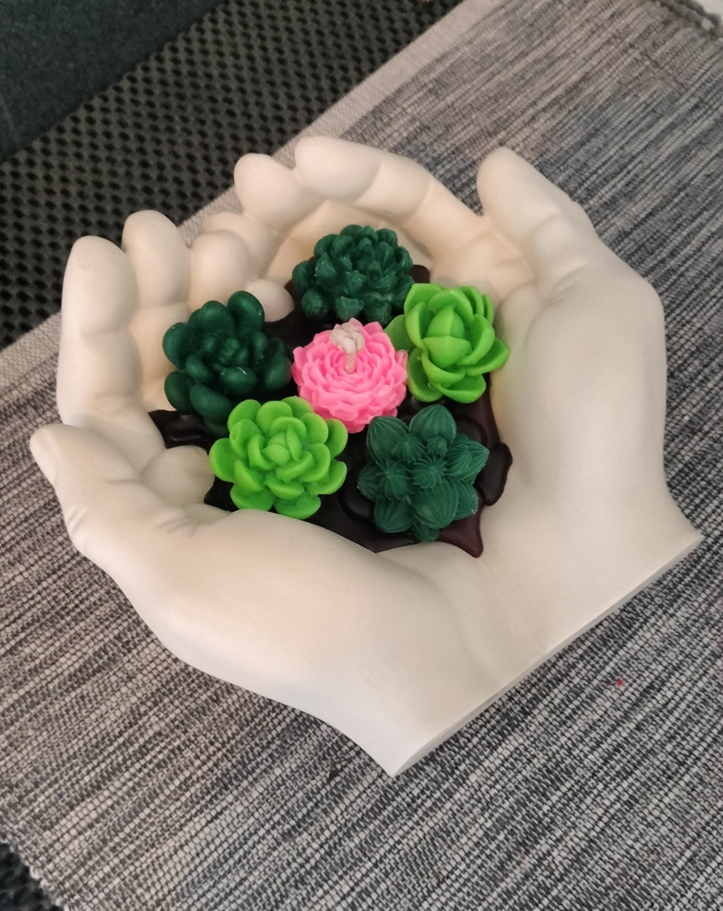 Bougie main/plantes