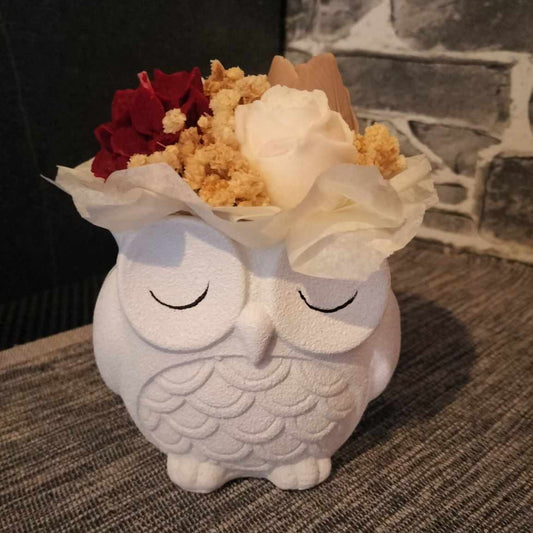 Hibou fleuri Madeleine gourmande