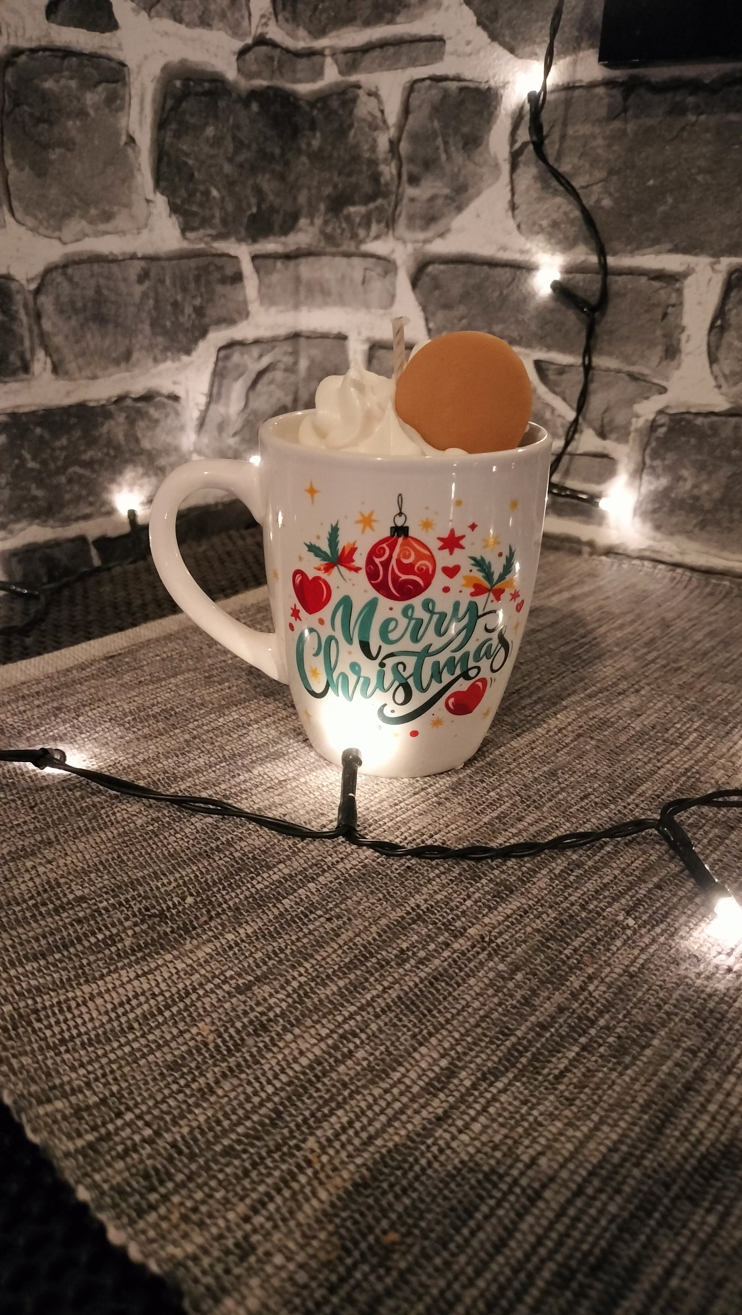 Bougie macaron vanille