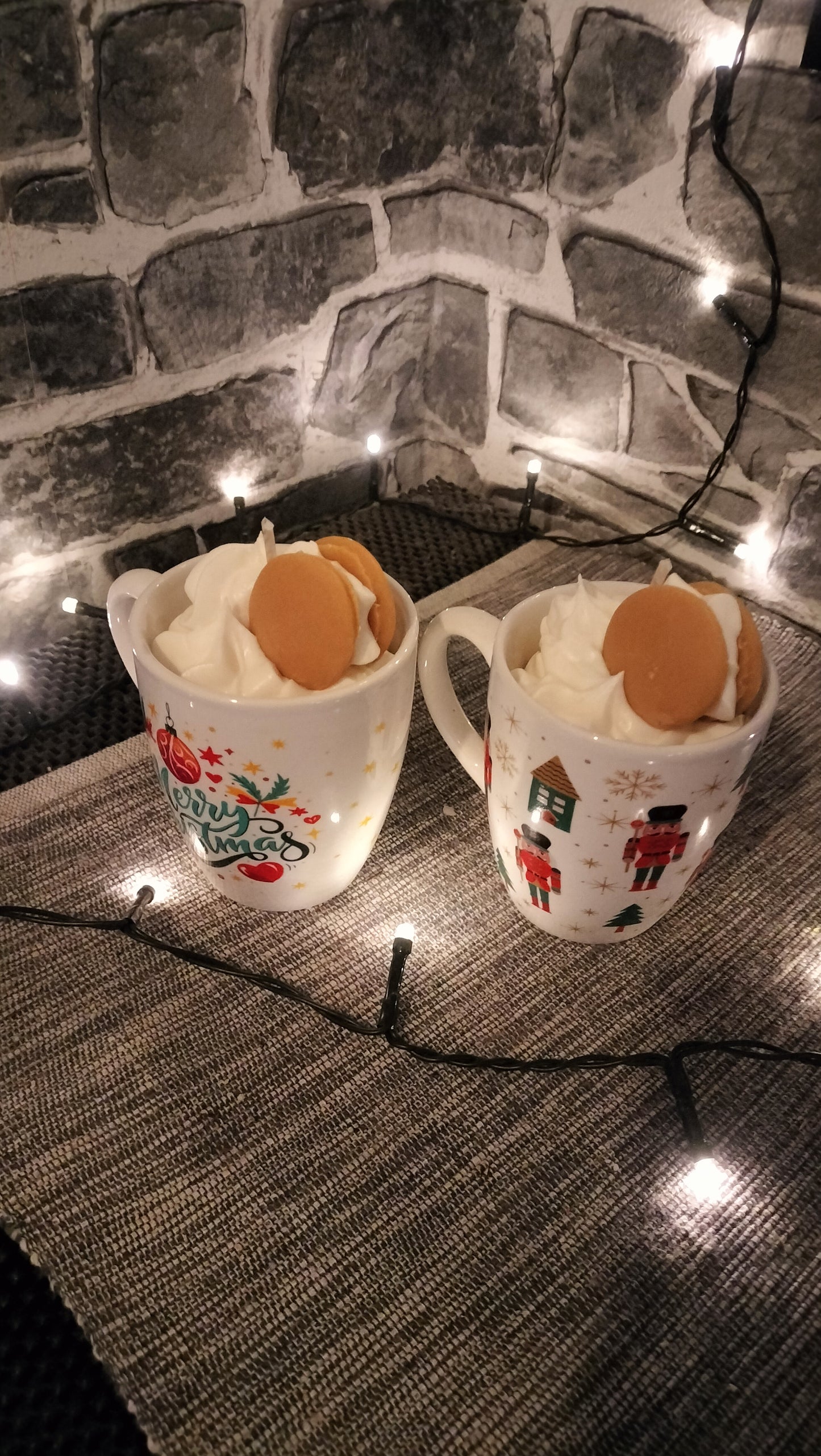 Bougie macaron vanille