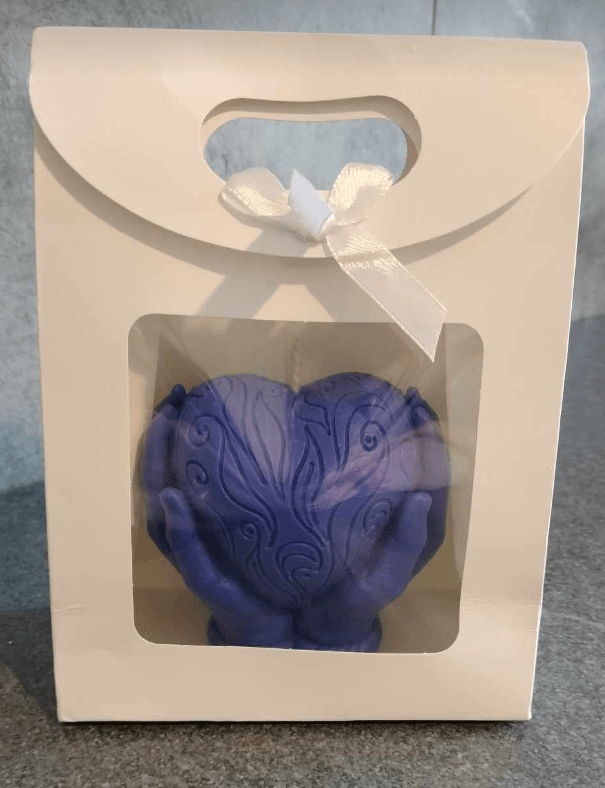 Bougie coeur / main - Délices Parfumés